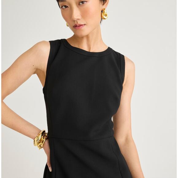 J.Crew Sheath Dress Four Season Stretch Minimalist Office Work Black US 22 NWT - Picture 2 of 13